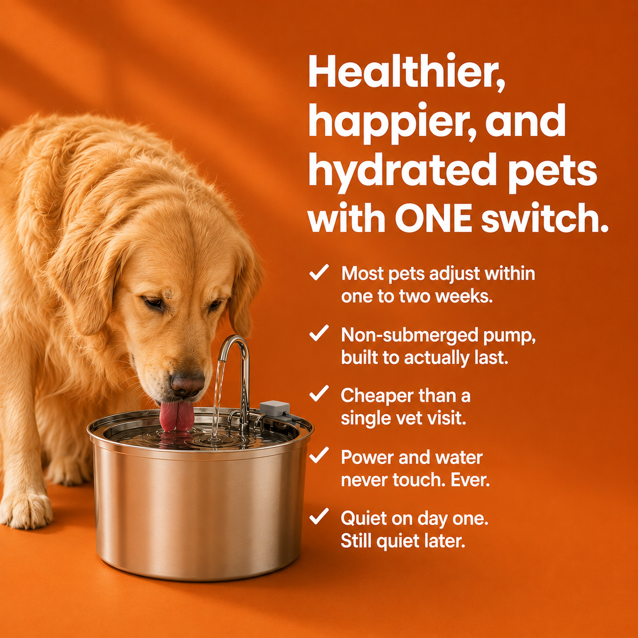 Adequate Hydration & Clean water for pets in ONE WEEK